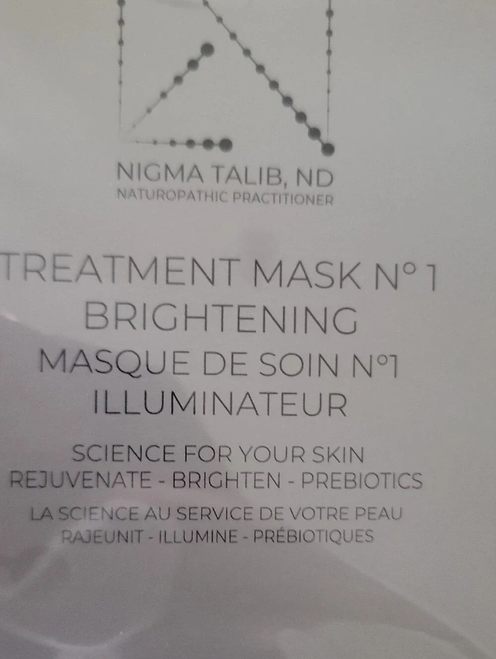 NICMA TALIB Treatment Mask No.1 Brightening - 4 Pack Very Pricey!